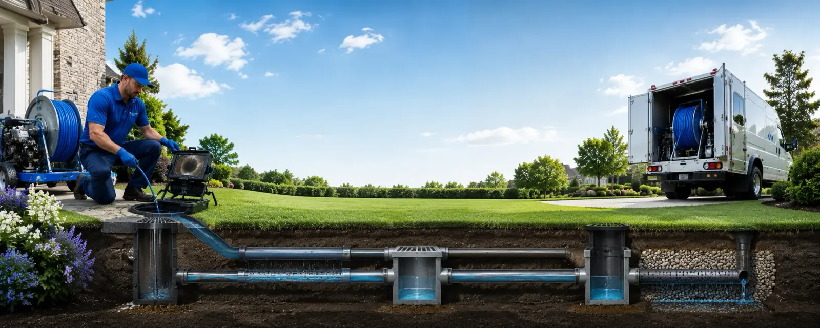 Outdoor drain cleaning information for Petroleum, IN